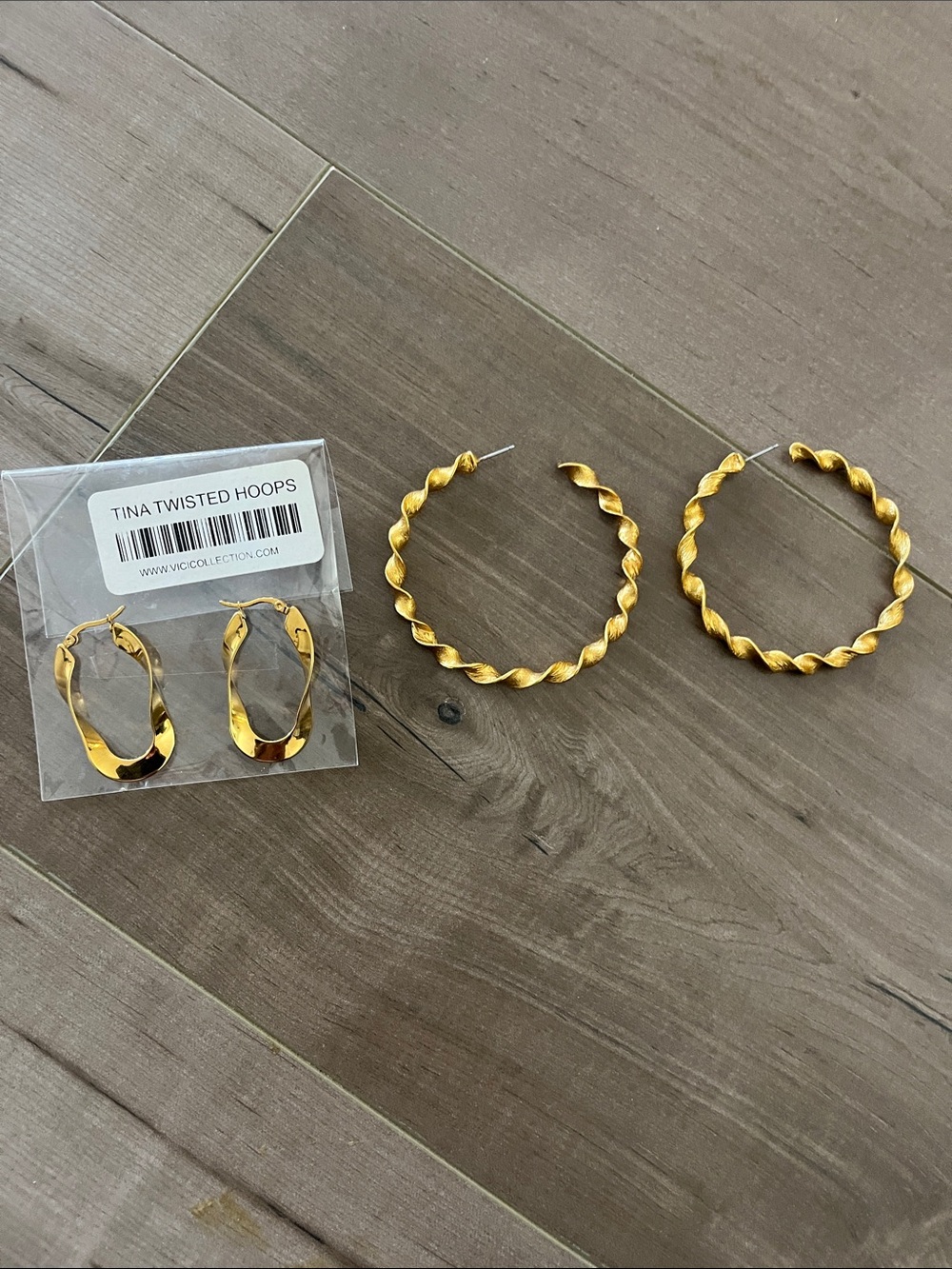 Twisted Hoops - Gold Twisted Hoop Earrings